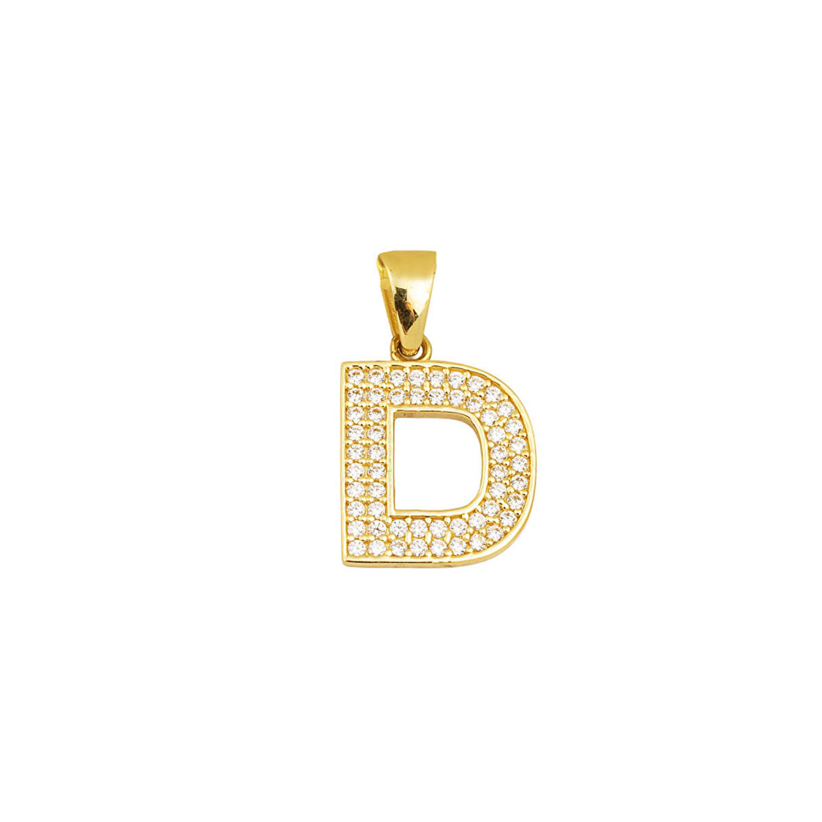 14 Ayar Altın D Harfi Kolye Ucu