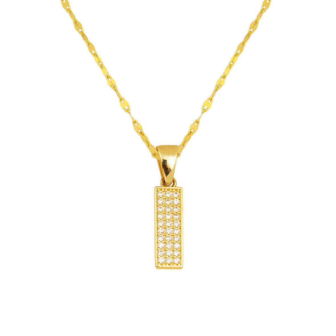 I Harf Kolye 14 Ayar Altın