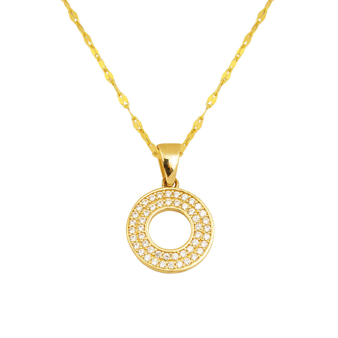 O Baş Harfi 14 Ayar Altın Kolye