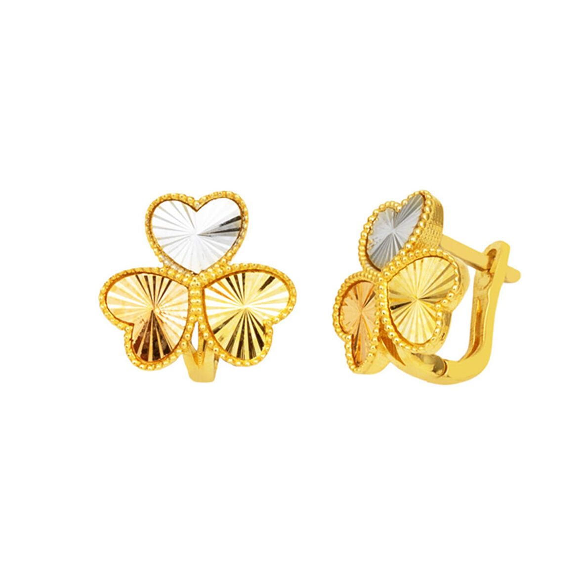 Tria Kalpli 14 Ayar Altın Küpe