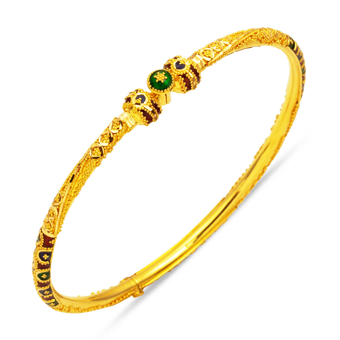 Hint İşi 22 Ayar Altın Kilitli Bilezik