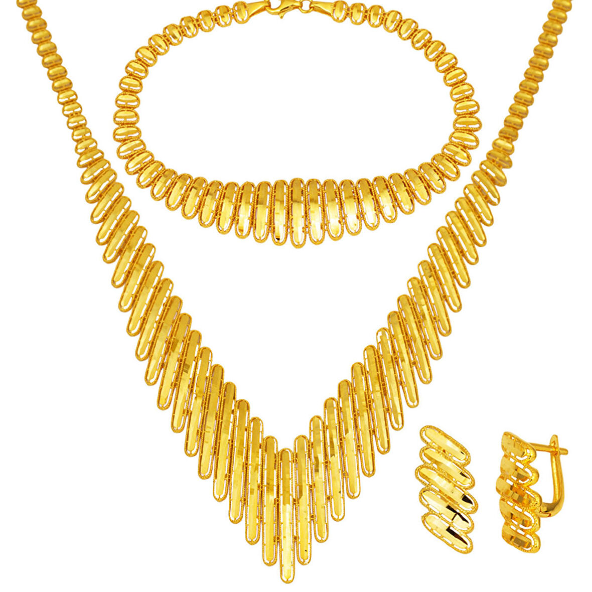 Çavuş Model Sarı Altın Düğün Seti