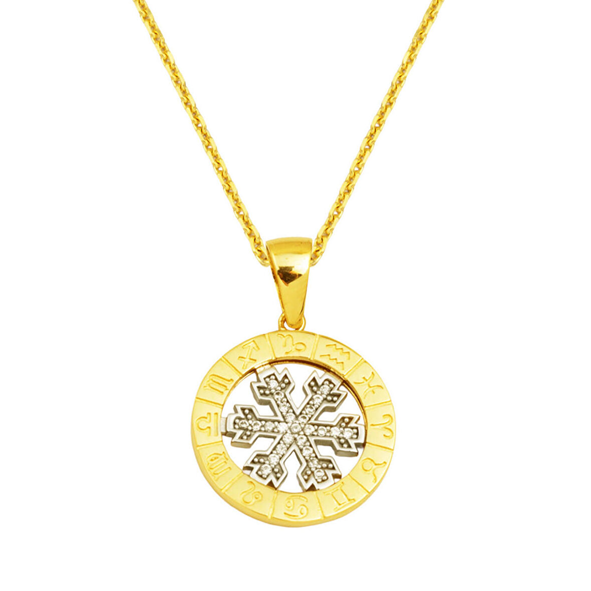 Kartaneli Burç Kolye Ucu 14 Ayar Altın