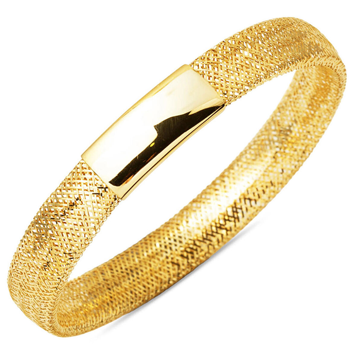 14 Ayar Altın İtalyan Taşsız Esneyen Bileklik