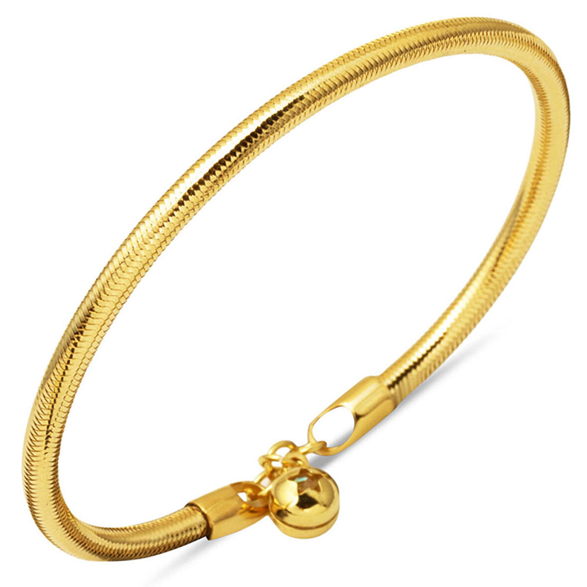 Yılan Derisi 14 Ayar Altın İtalyan Bileklik