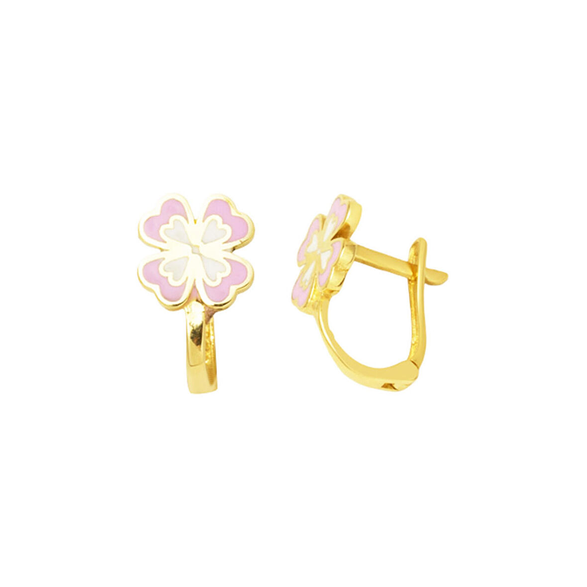 Yoncalı 14 Ayar Altın Çocuk Küpesi