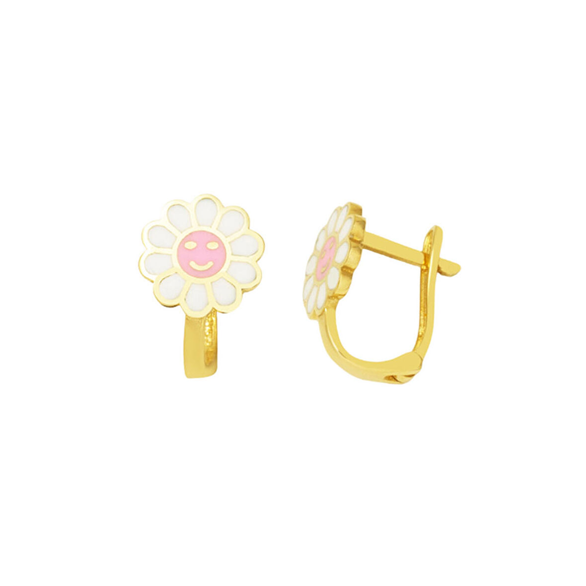 14 Ayar Altın Papatya Çocuk Küpesi