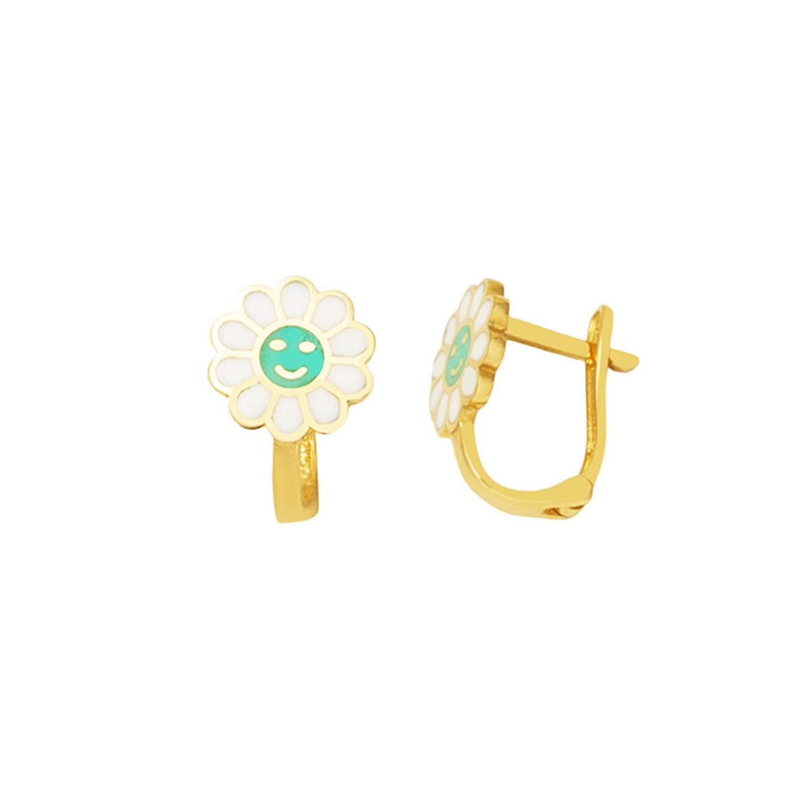 Papatya Çocuk Küpesi 14 Ayar Altın