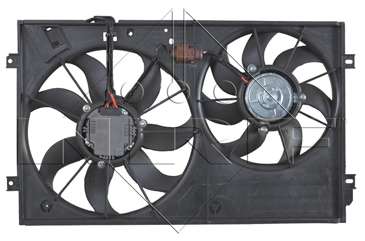 FAN MOTORU DAVLUMBAZLI CIFTLI KASA 400mm GOLF V-VI - PASSAT 1.2 TSI - 1.4 TSI - 1.6i - 1.6