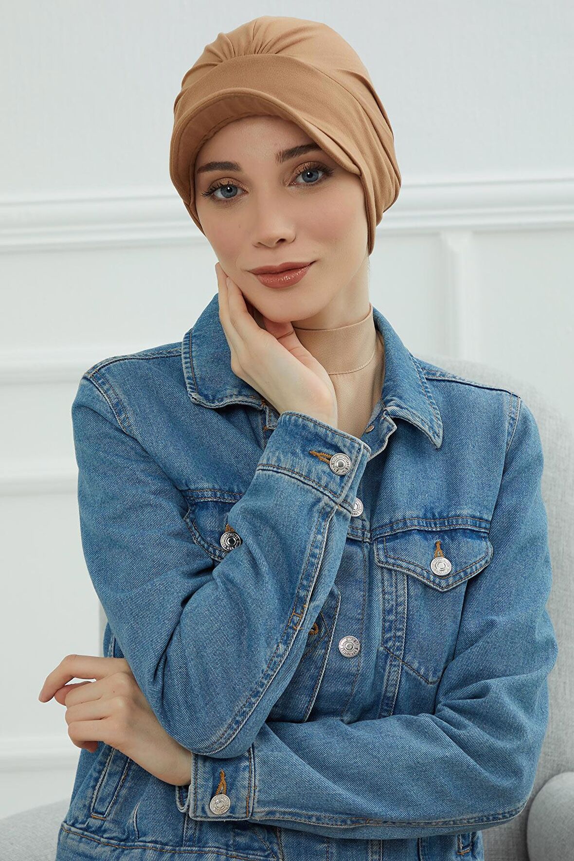 Şapkalı Penye Bone,B-30