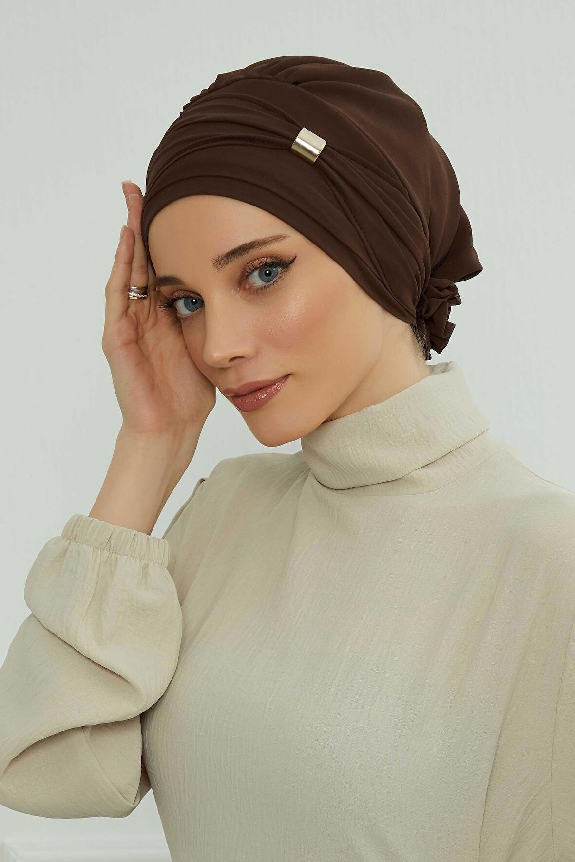 Aksesuarlı Şifon Hazır Türban,HT-95S,HT-95S
