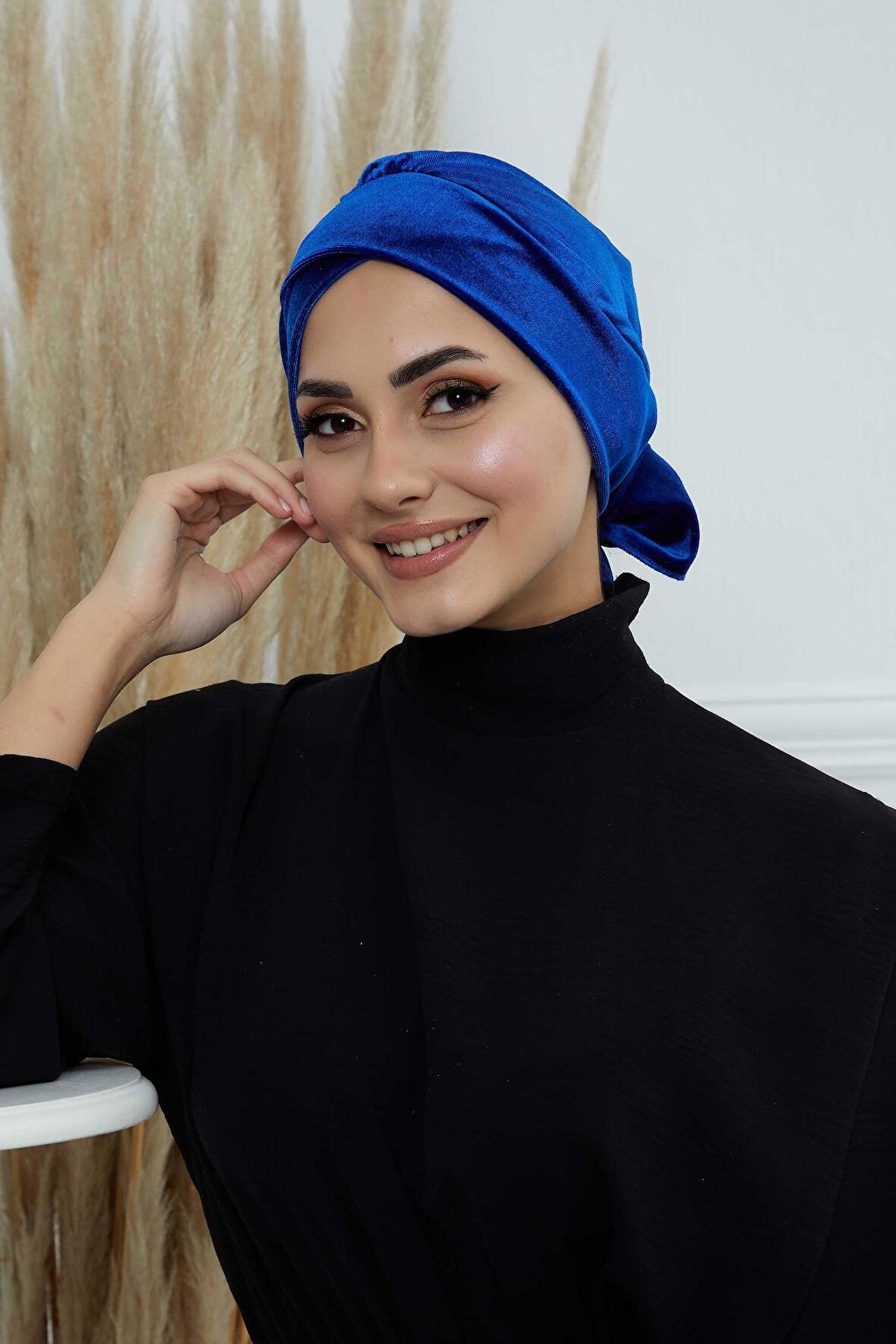 Kuşaklı Kadife Bone,B-31K