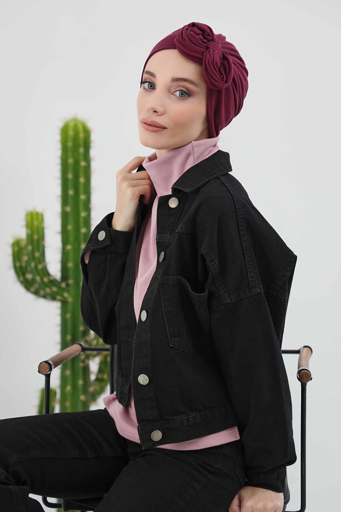 Kuyruklu Tesettür Bone,B-49RB