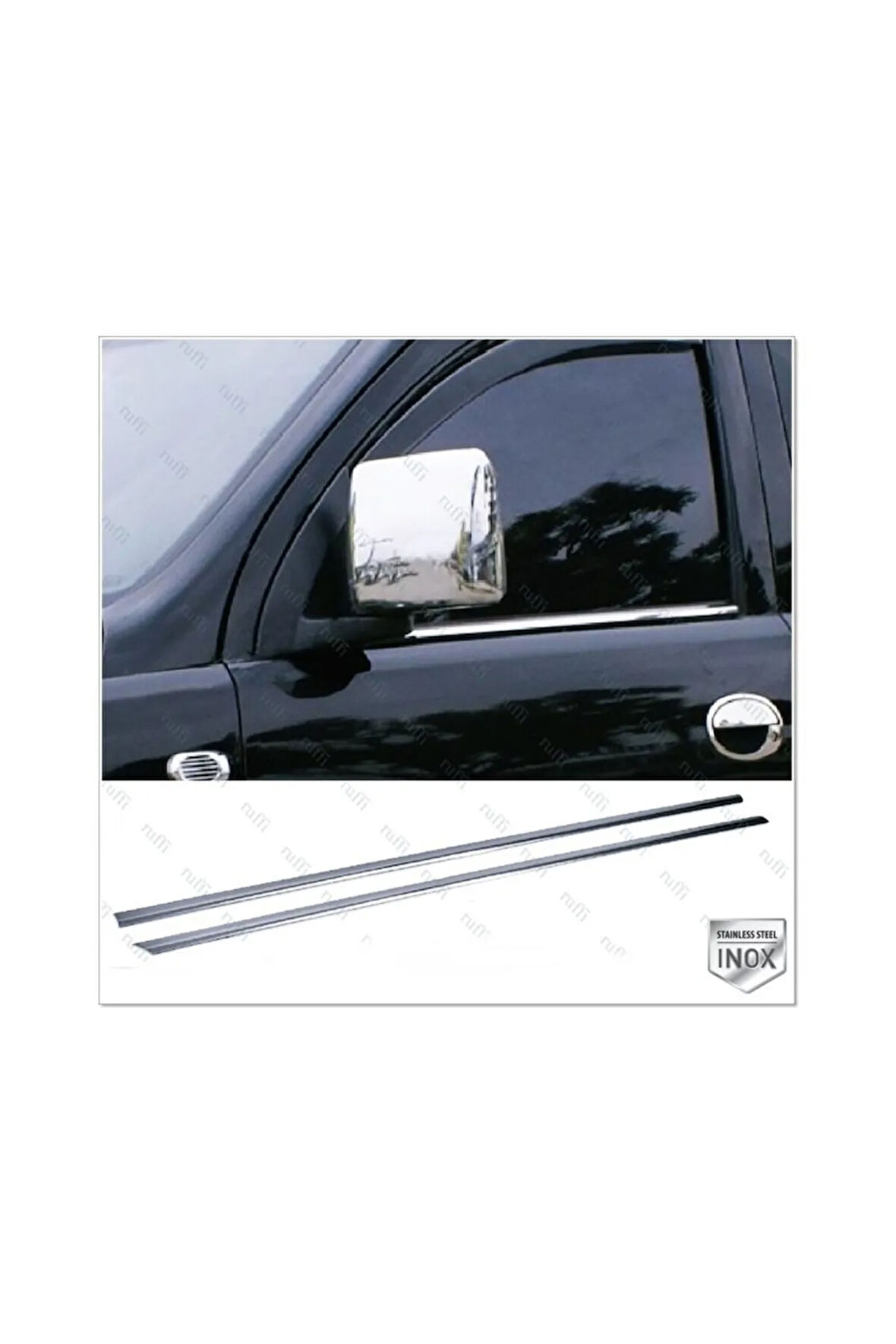 Opel Combo Krom Cam Çıtası 2 Prç. 2001-2012 Paslanmaz Çelik