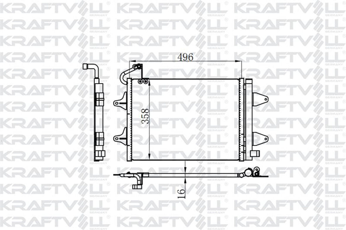 Vag Klima Radyatoru Polo Cordoba İbiza II IV Fabıa Roomster 1.0 1.2 1.4 1.6 1.8 1.9tdi 93>16 - Kraftvoll 08060248