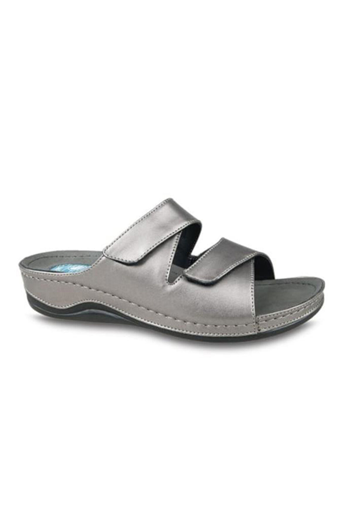 Ceyo 9946 Topuk Jelli Anatomik Taban Kadın Terlik Platin 36-40 