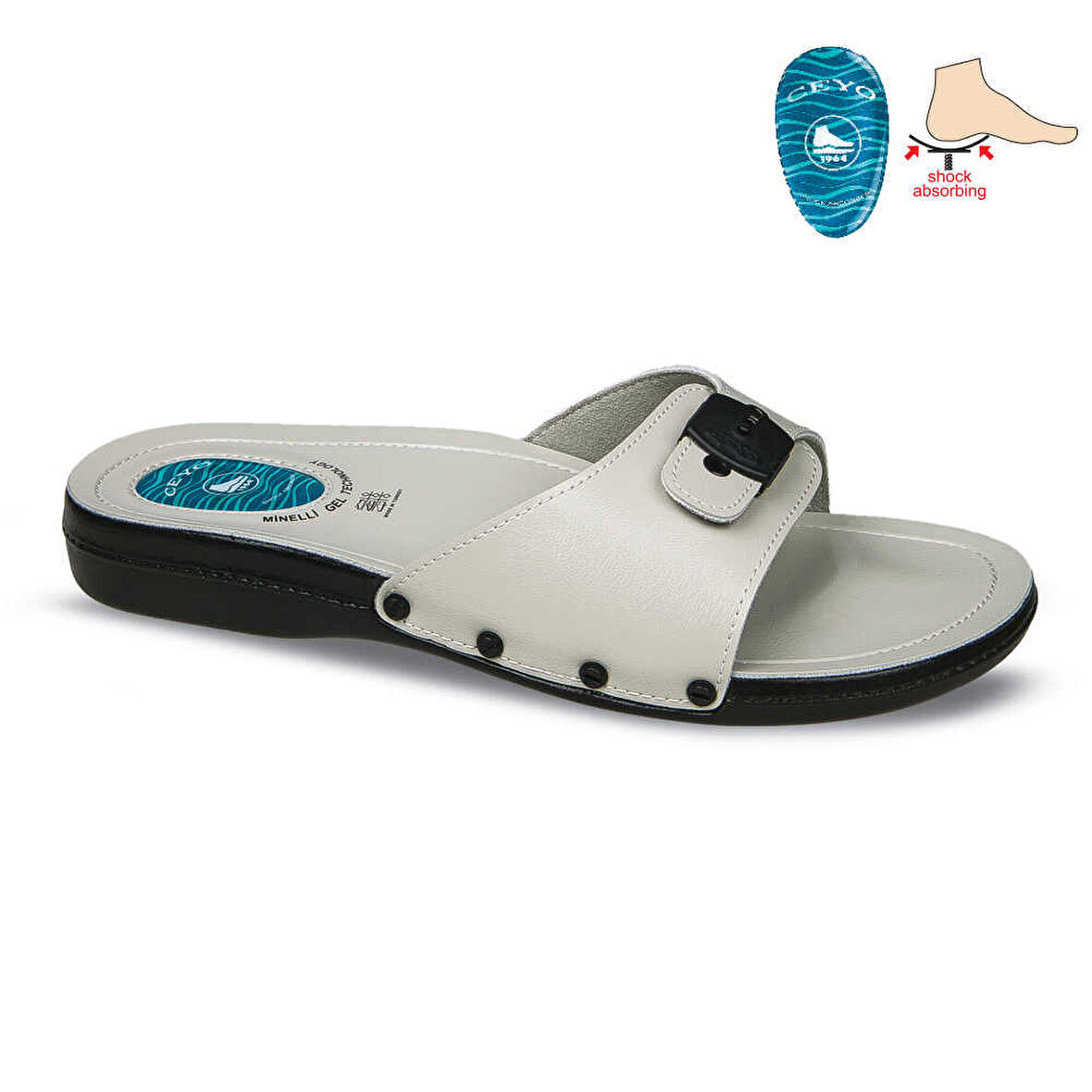 Ceyo 6300-1 Jelli Ortopedik Bej Erkek Terlik