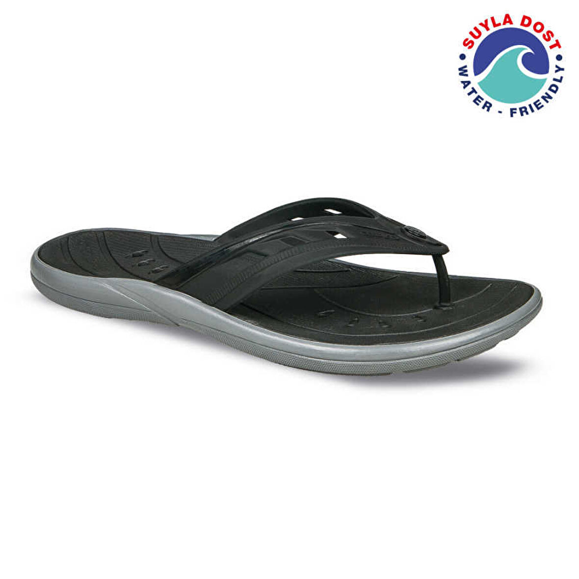 Ceyo New Splash-M1 Casual Günlük Siyah Erkek Terlik