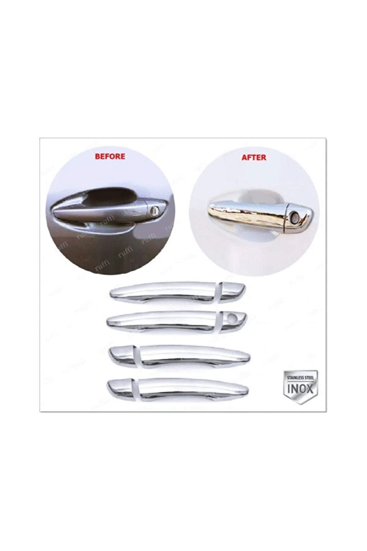 Opel Grandland X Krom Kapı Kolu 4 Kapı 2017 Ve Üzeri Paslanmaz Çelik