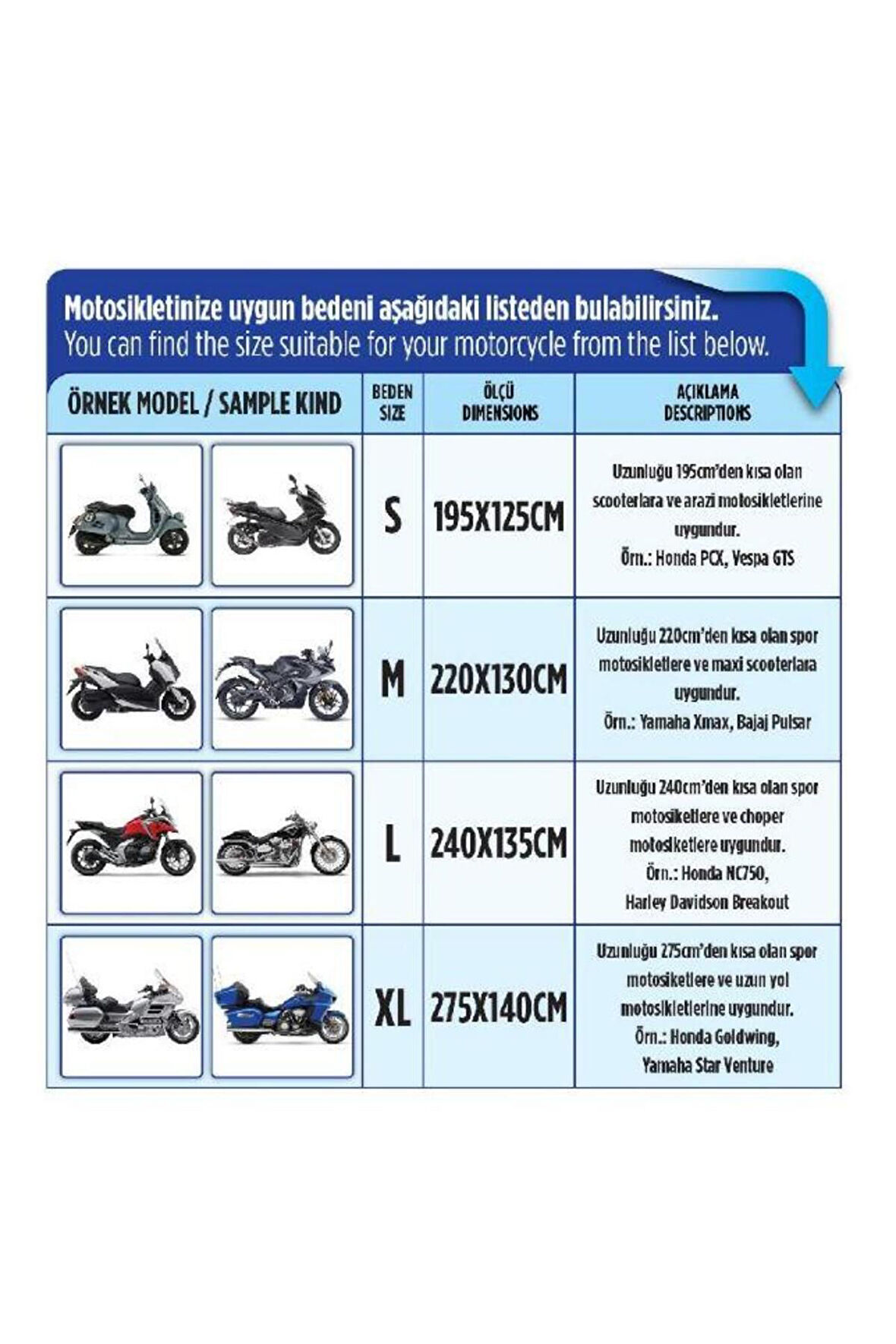AUTOMİX 4 MEVSİM MOTOSİKLET ÖRTÜSÜ MEDİUM