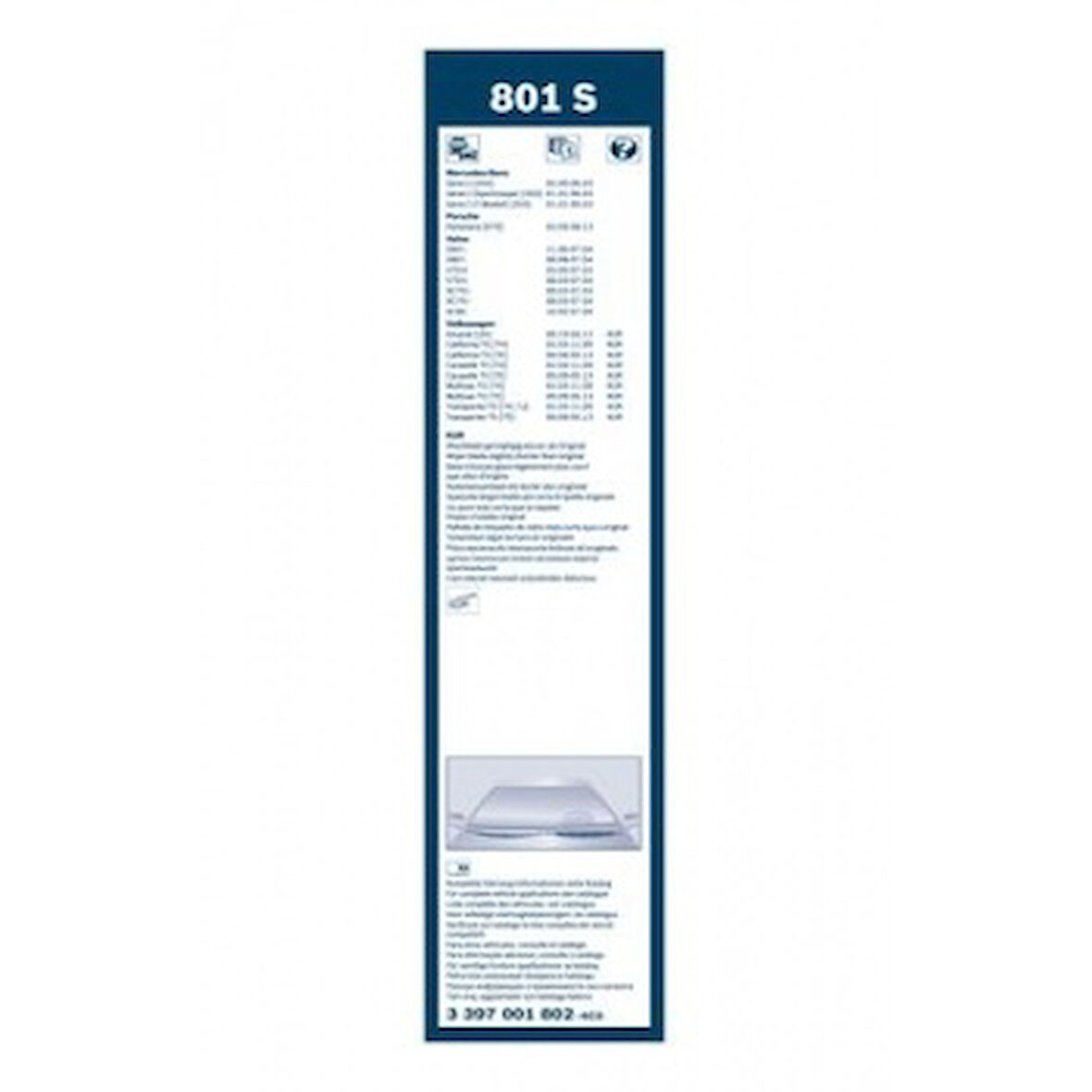 Mercedes Silecek Supurgesi On Tk. (ruzgarlıklı, 600mm / 530mm] - Bosch 3397001802