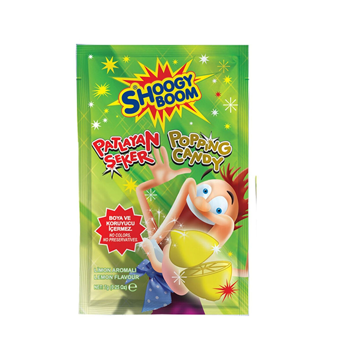 Shoogy Boom Limon Aromalı Patlayan Şeker 7 Gr. 1 Adet