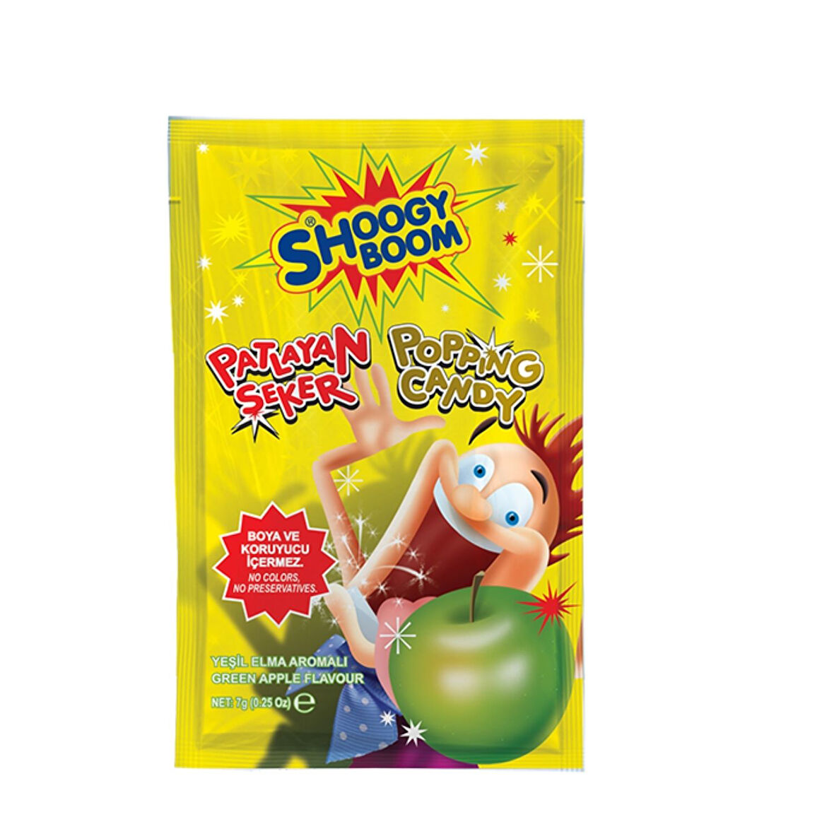 Shoogy Boom Elma Aromalı Patlayan Şeker 7 Gr. 1 Adet