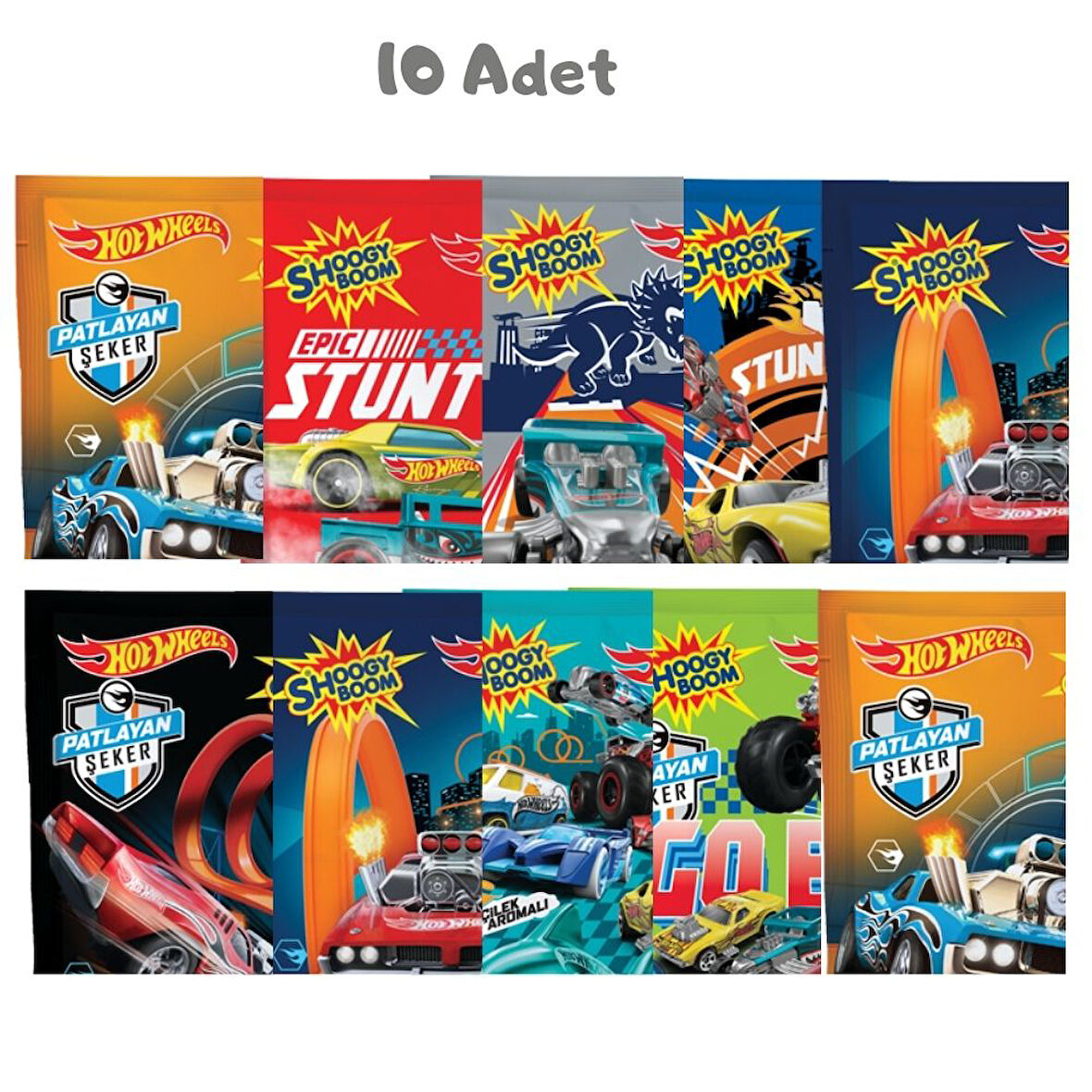 Hot Wheels Çilek Aromalı Patlayan Şeker 7 Gr. 10 Adet
