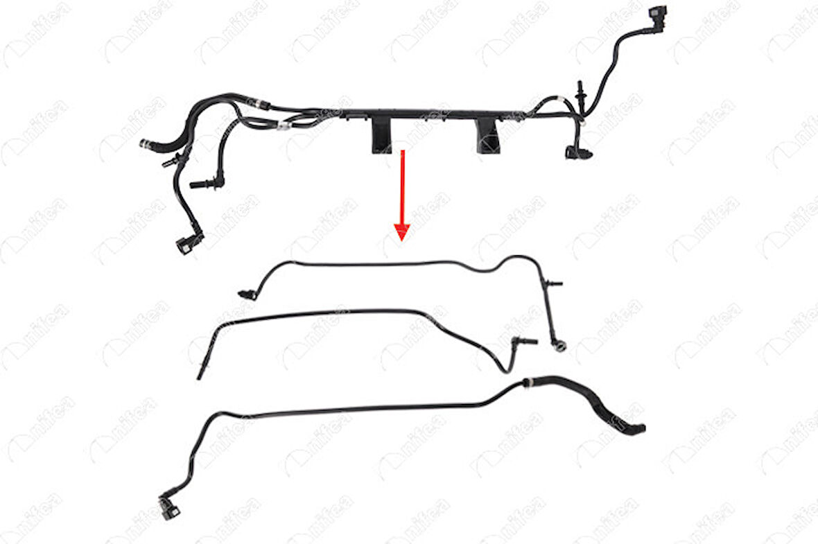 Fiat Yakıt Boru Takımı (3 Boru Plastıksız) Doblo 1,3 Multıjet 00>05 - Nifea 15082