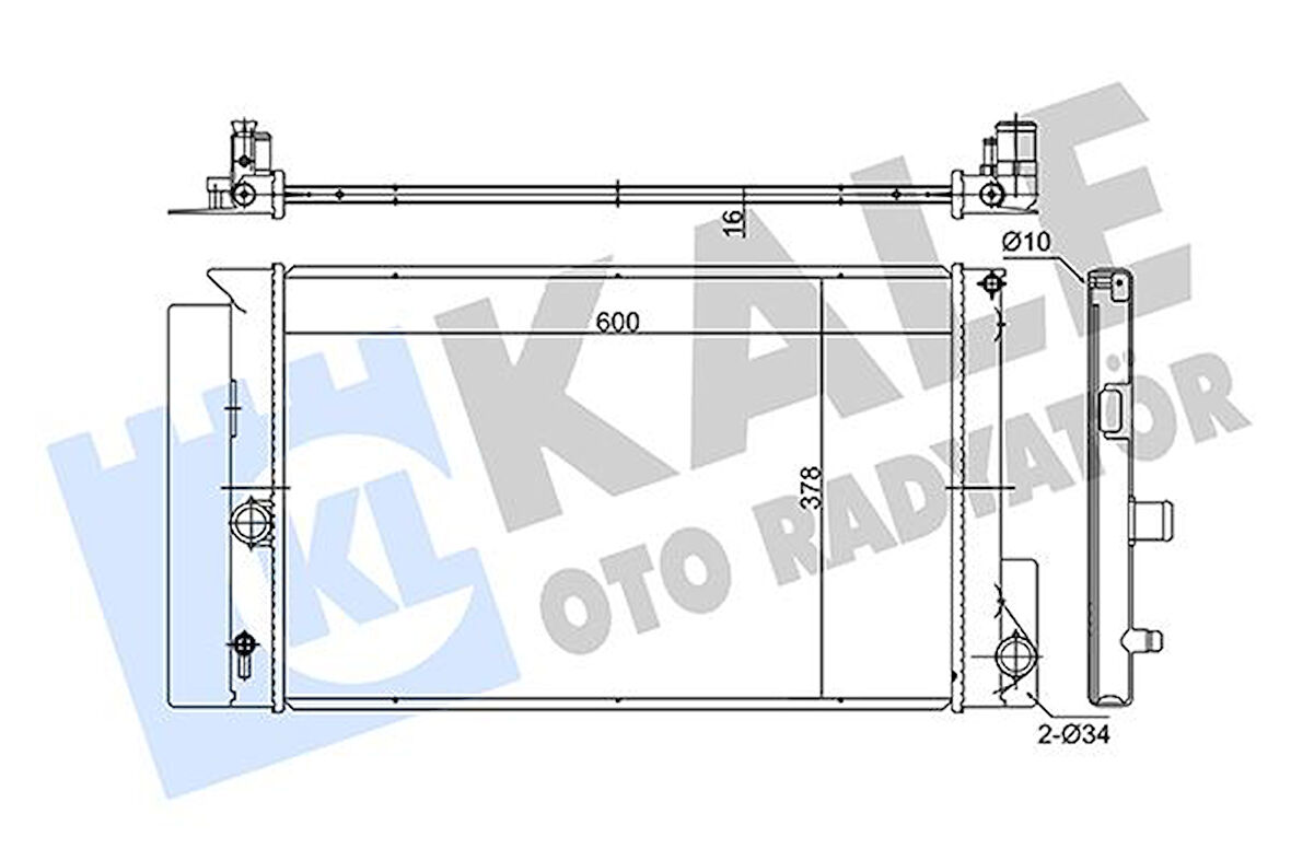 Japon Su Radyatörü - 600x378x16 - Kal 372000