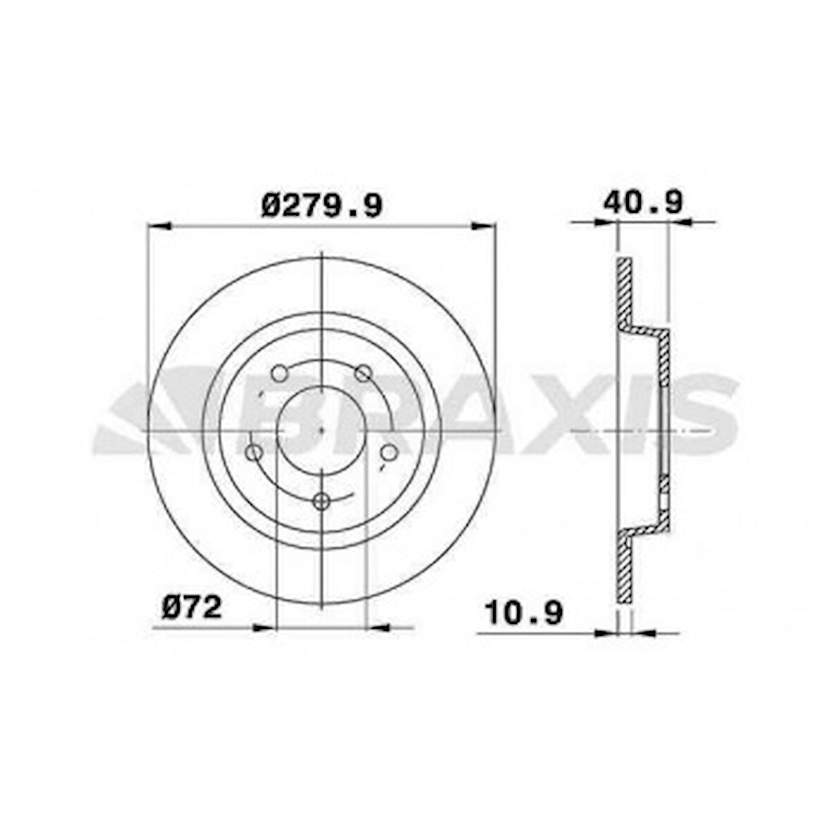 Mazda Arka Fren Disk Aynası Duz Mazda III 2.0 03> 07 Mazda 5 V Cr19 1.8 2.0 2.0cd 05> 280x5 - Braxıs Ae0391