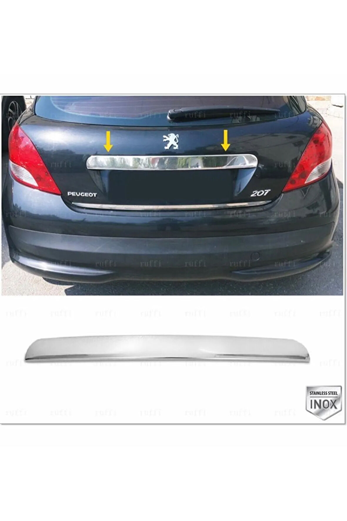Peugeot 207 Krom Bagaj Çıtası 2006 Üzeri P.çelik