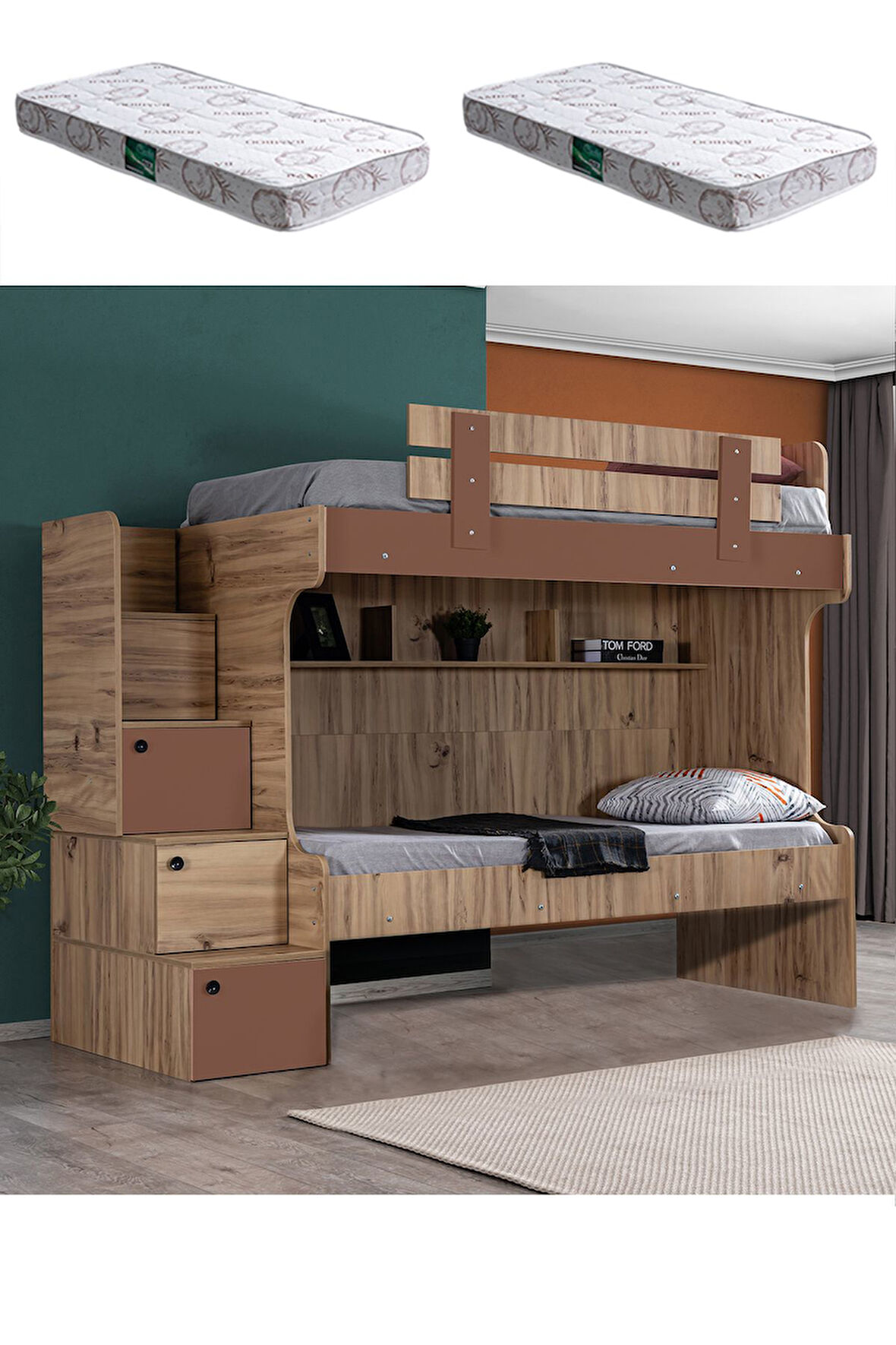 Ranza, Mocha Ranza 2 Li Yeşil + 2 Adet Comfort Yatak