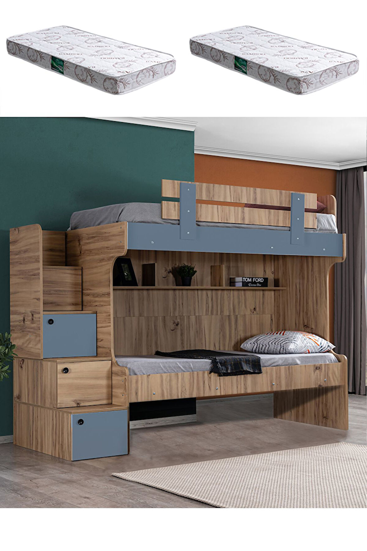 Ranza, Mocha Ranza 2 Li Yeşil + 2 Adet Comfort Yatak