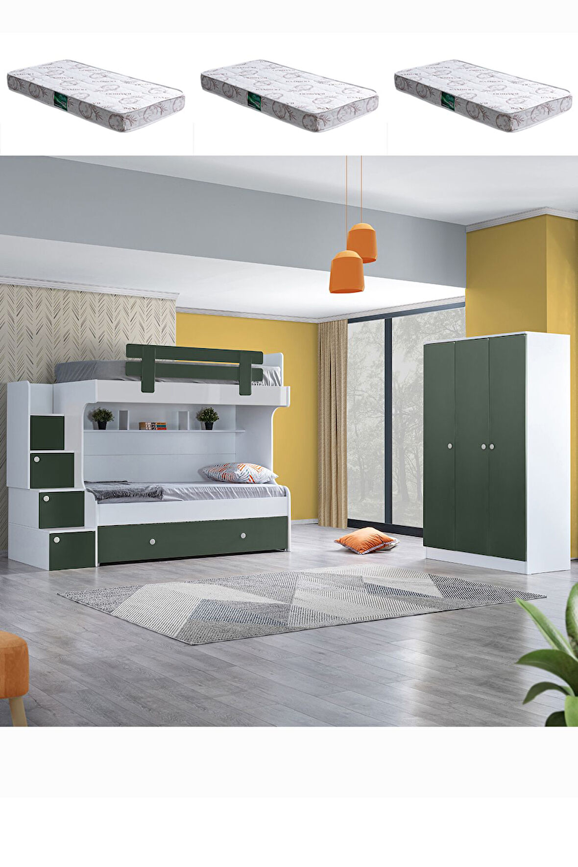 Ranza, Loof Yavrulu Ranza + 3 Kapaklı Dolap + 3 Adet Comfort Yatak
