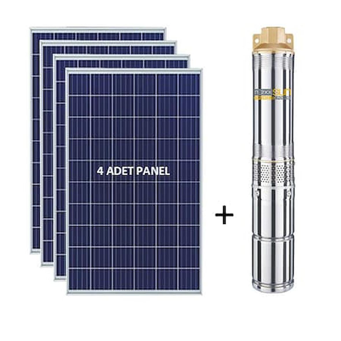 275 WATT 4 ADET GÜNEŞ PANELİ VE DC SOLAR POMPA TAK ÇALIŞTIR HAZIR