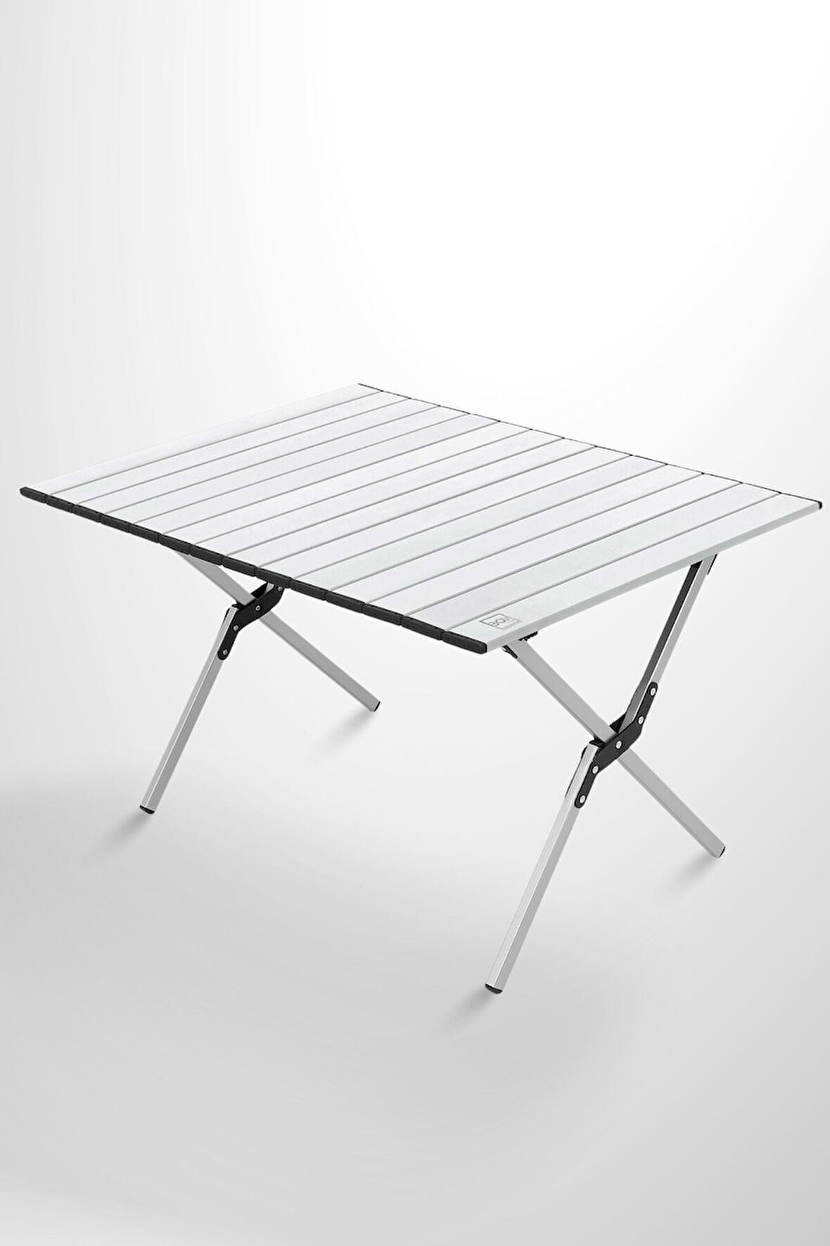 Box&Box Alüminyum, Katlanabilir Kamp ve Piknik Masası, Omuz Askılı Taşıma Çantasıyla, Large, Gri 