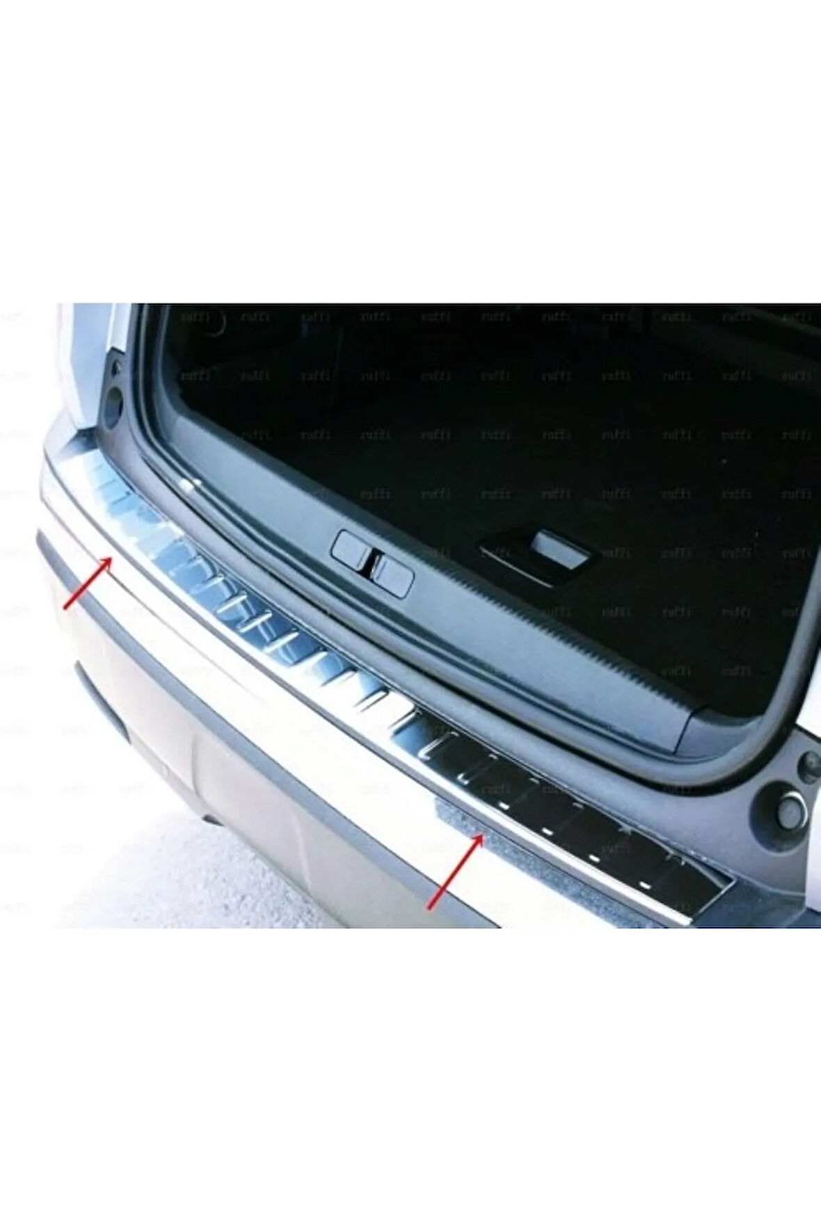 Peugeot 3008 Krom Arka Tampon Üstü Koruma 2016 Üzeri Paslanmaz Çelik