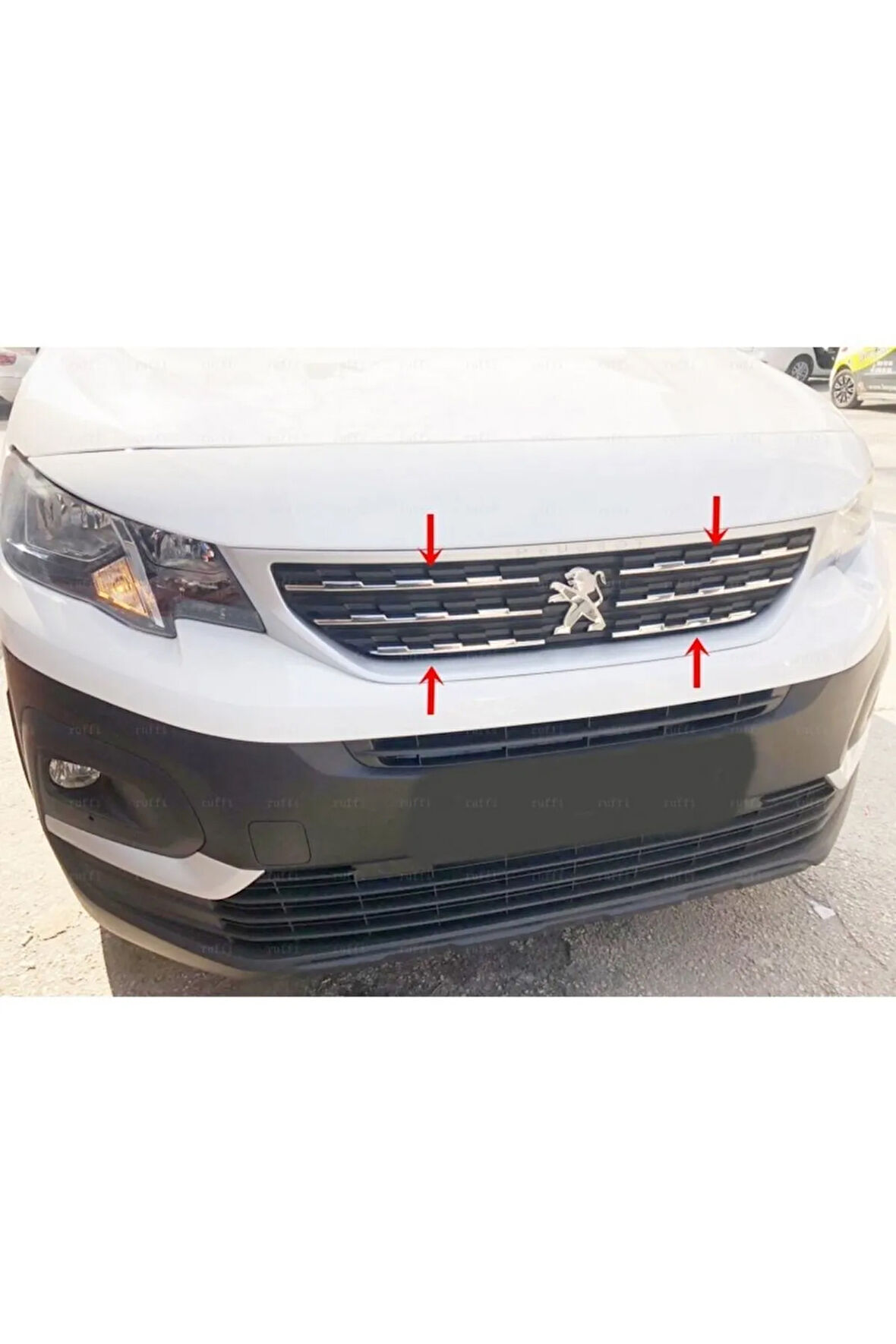 Peugeot Rifter Krom Ön Panjur 6 Prç. 2018 Ve Üzeri Paslanmaz Çelik