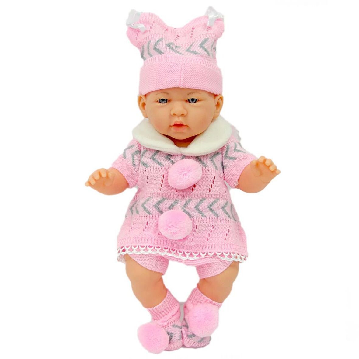 Yeni Doğmuş Pembe Gri Elbiseli