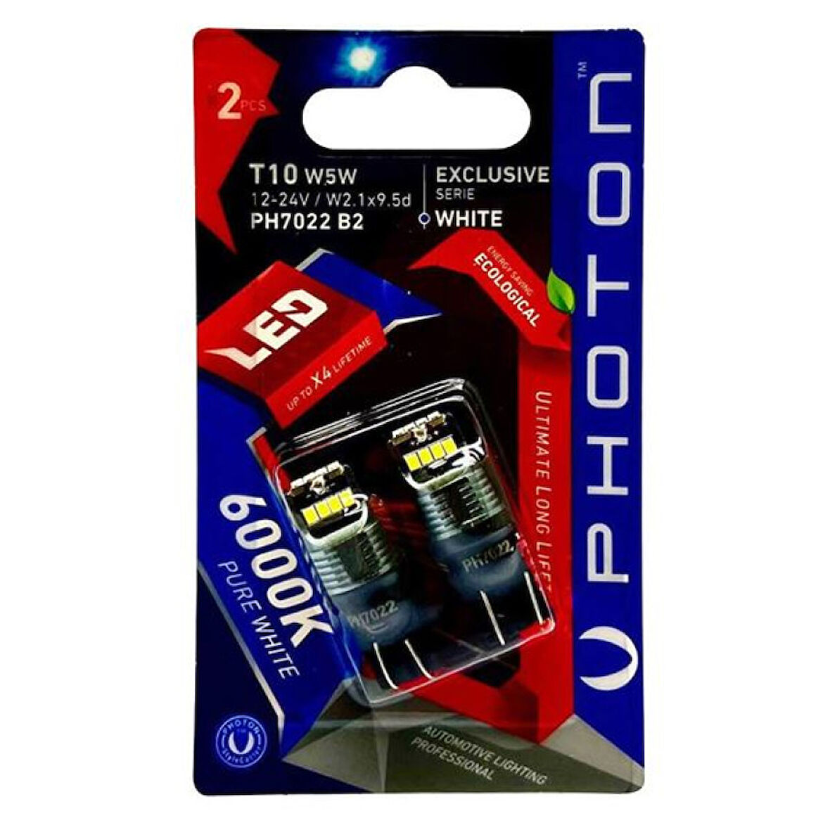 Unıversal T10 W5w 12-24v 4+4+4 Led Exlusıve (2'li Blister) - Photon Ph7022 B2