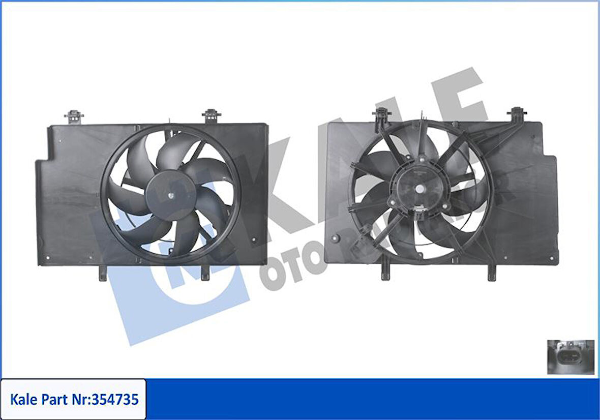 Ford Fan Motoru ( /+ac) Fiesta VI 1,4-1.6 Benzinli  / 1,4tdci / 1,5tdci / 1,6tdci 08 /> B Max 1,5tdci / 1 - Kale 354735