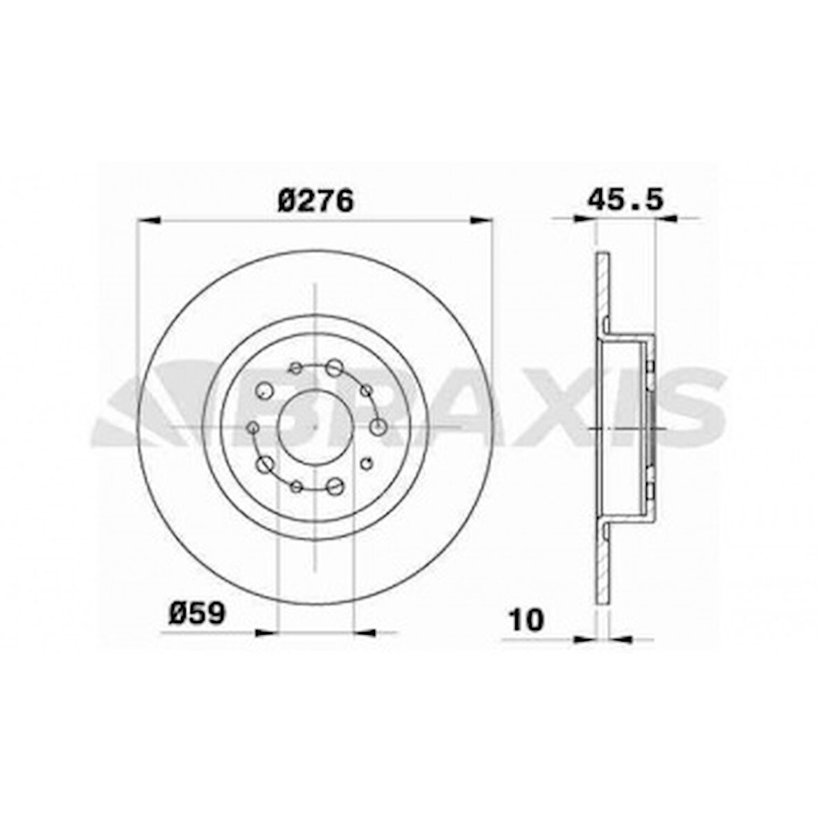 Alfa Romeo Arka Fren Disk Aynası Alfa 147 3.2gta 02 / 03 Alfa 156 1.9jtd / 2.0jts / 2.4jttd 05 / 01 09 / 05 - Braxıs Ae0345