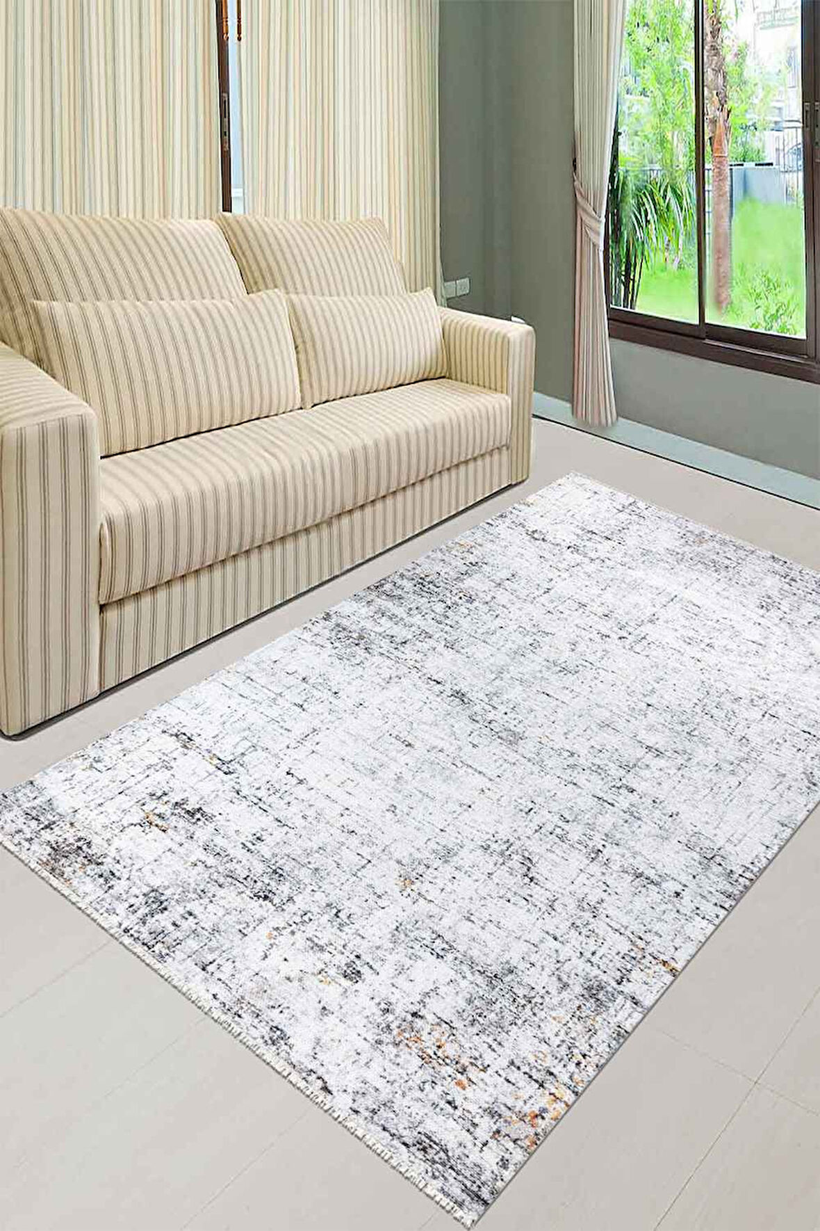 VALENCIA 1507 Renkli Kaymaz Taban Yıkanabilir Modern Halı Kilim