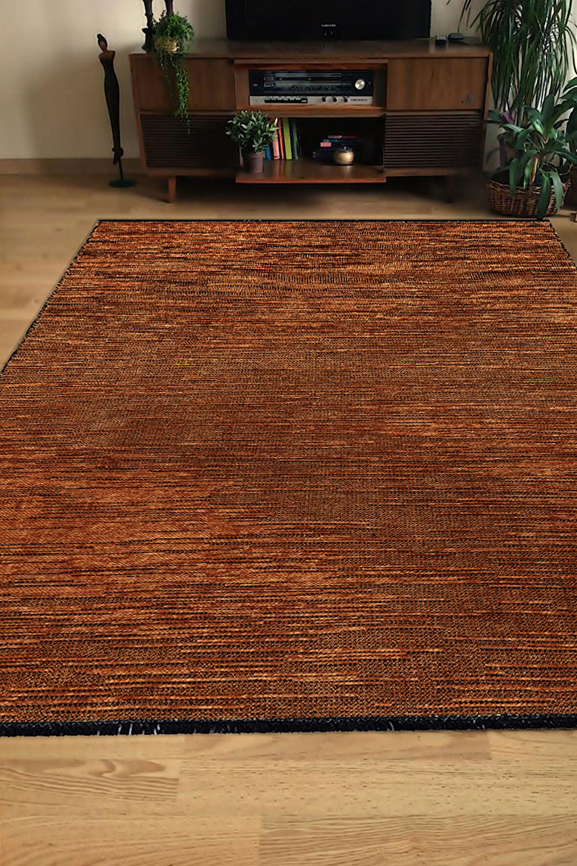 KİLİMİSTA MİLANO ML107 Kiremit Leke Tutmaz Antialerjik Yıkanılabilir Dokuma Dekoratif Halı Kilim