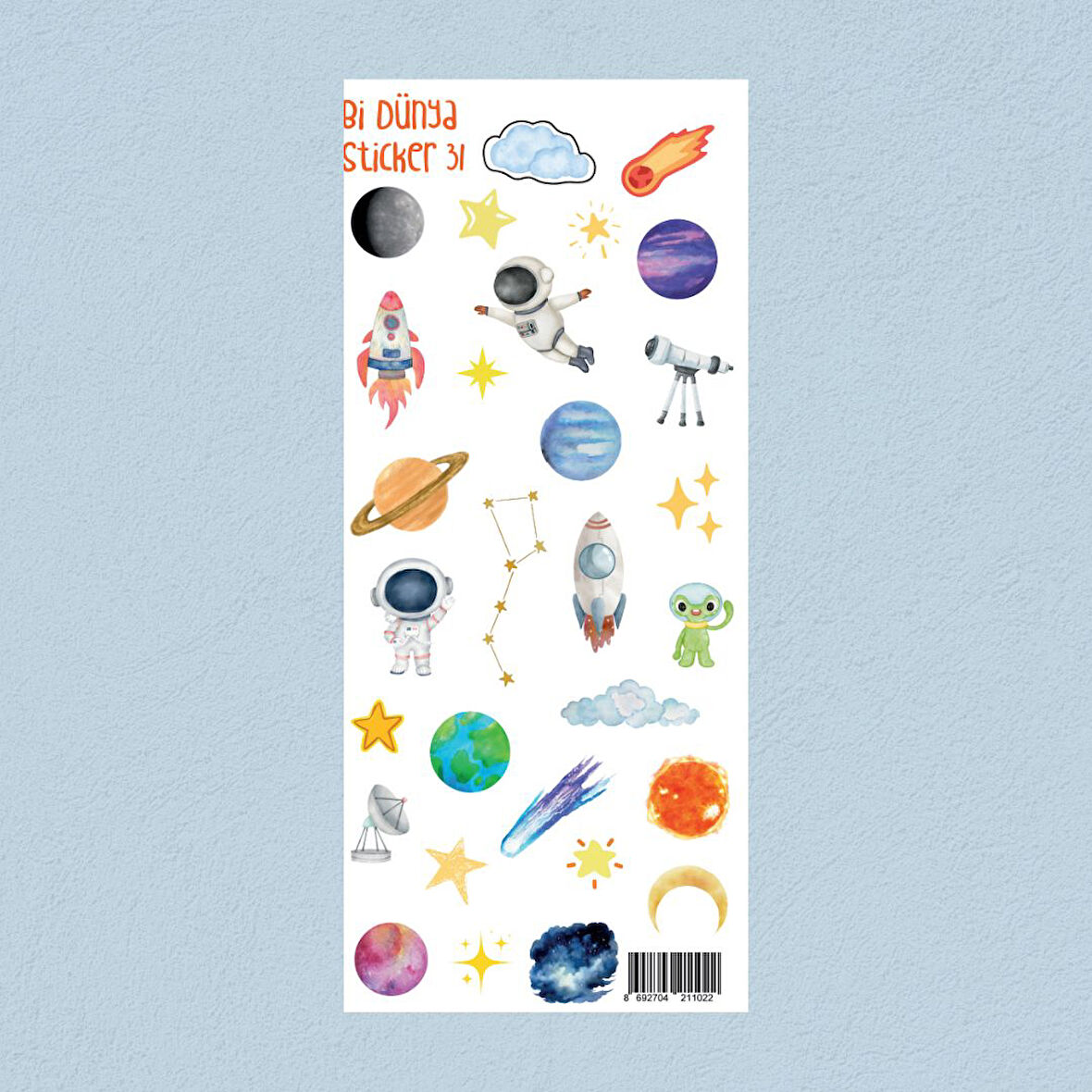 M31 – Uzay ve Bilim Temalı Sticker Seti