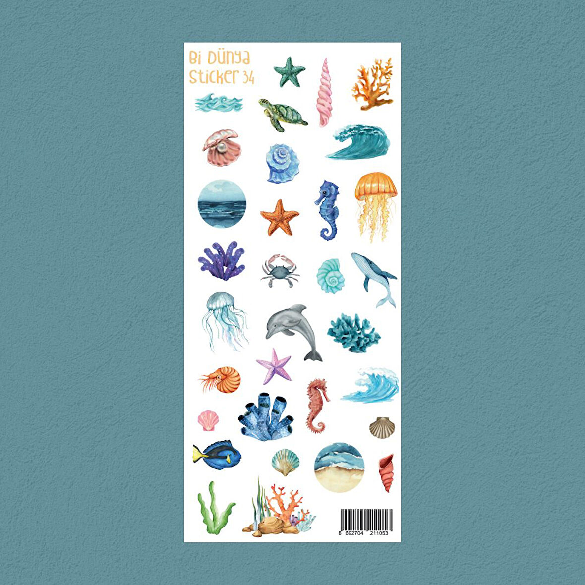 M34 – Deniz Canlıları Temalı Sticker Seti