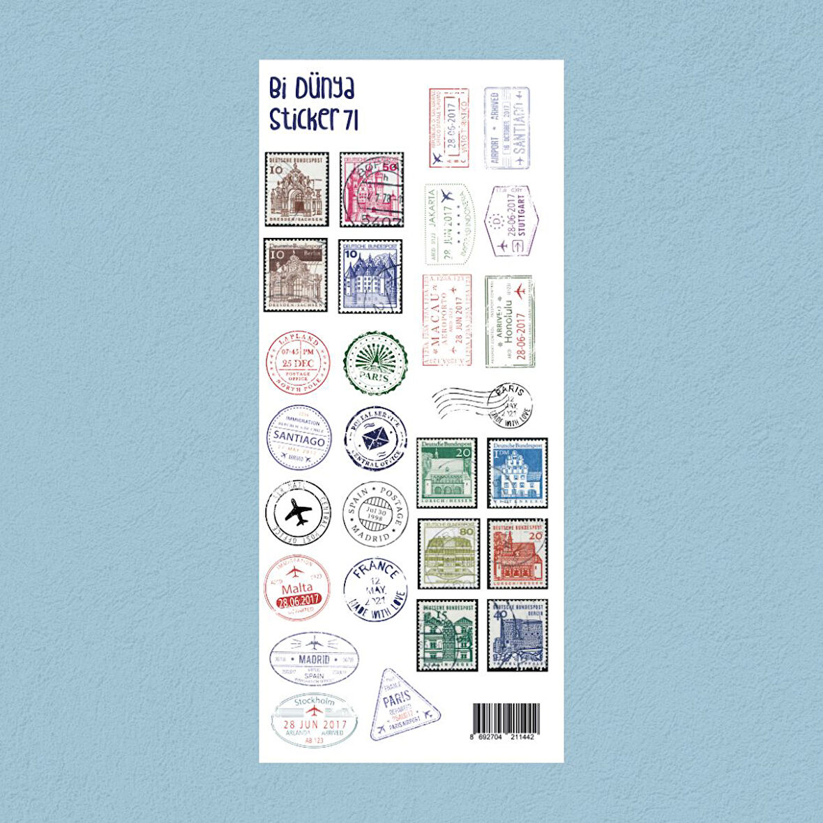 M71 – Posta Pulları Sticker Seti