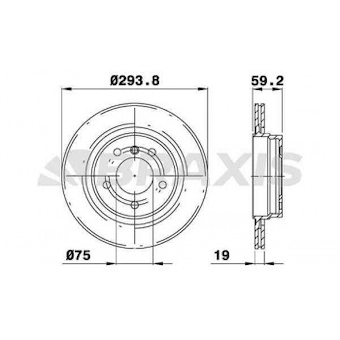 Bmw Fren Diski Arka Havalı Bmw E46 98>05 - Braxıs Ae0199