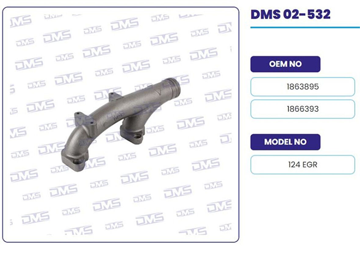Scanıa Truck Egzoz Manıfoldu Egr'li Yan Kol  Scanıa P G R T 124 - Demosan 02-532
